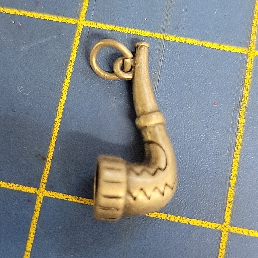 Pewter Charm 1" x 0.5" Pipe Smoking Tobacco